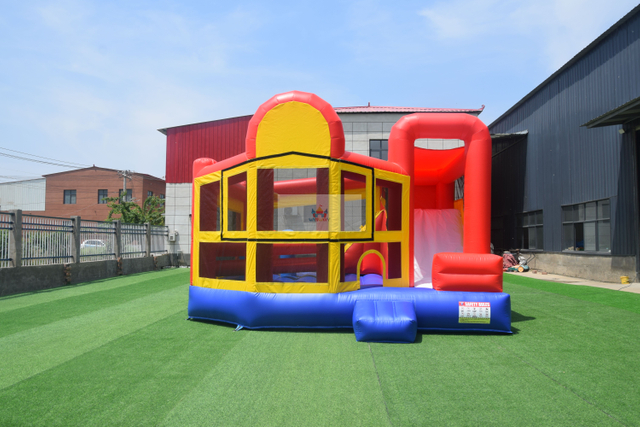 Big Round Bounce House with Dry Slide