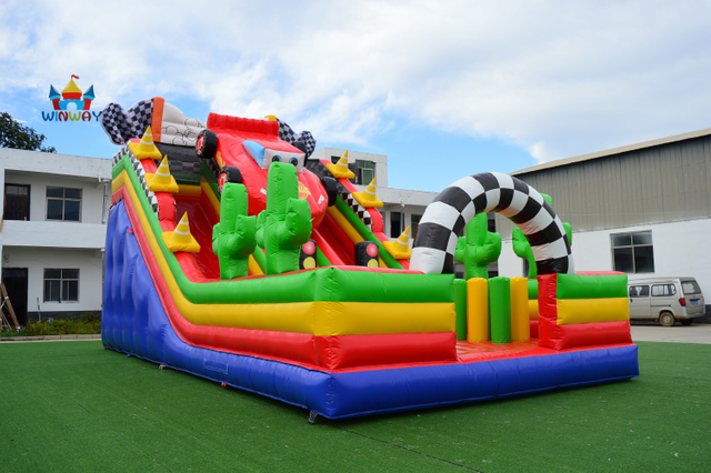Cars Theme Inflatable Slide Dry Slides