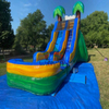 Inflatable water slide with pool 