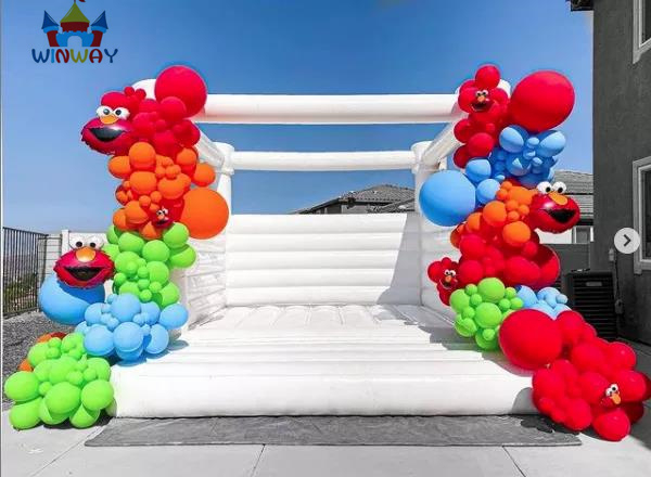 Colorful Bounce House for Newlywed