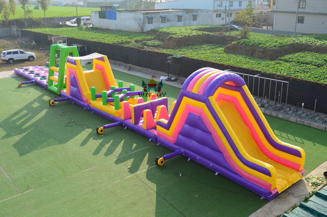 Giant Long Inflatable Obstacle Course 