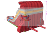 Fire Red Dual Lane Wave Water Slide