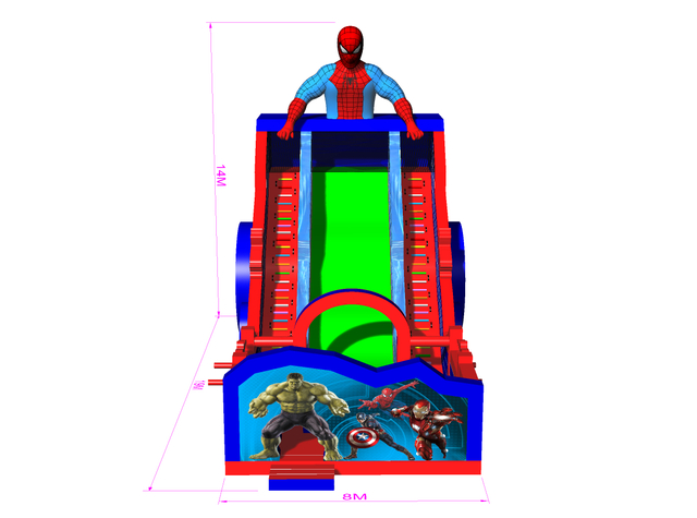Inflatable Gaint Slide Spider-man