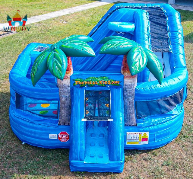 Tropical Kids Zone Inflatable Silde
