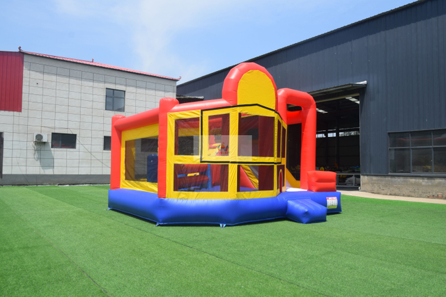 Big Round Bounce House with Dry Slide