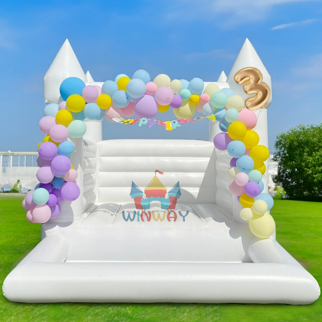 Inflatable White Bouncer House