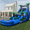 Inflatable Water Blue Slide with Pool 