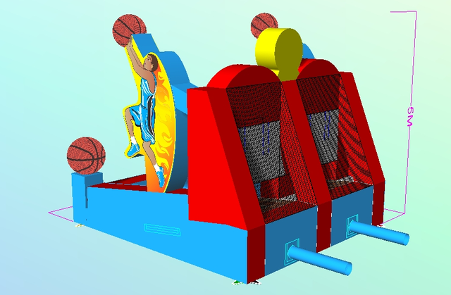 Inflatable 2-in-1 Basketball Game
