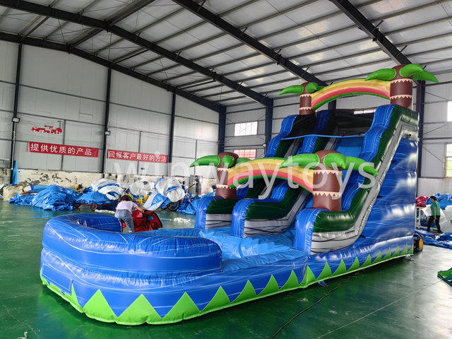 Inflatable Water Slide with Water Pool