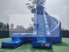 Coconut Fall Twist Inflatable Water Slides with Water Pool
