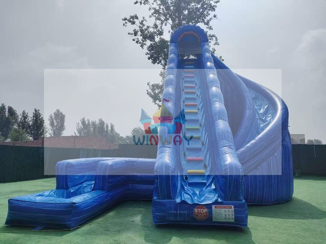 Coconut Fall Twist Inflatable Water Slides with Water Pool