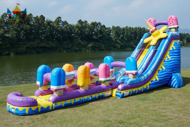 Giant Inflatable Water Slide with Pool