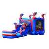 Inflatable Slide with blue and red Bouncer 