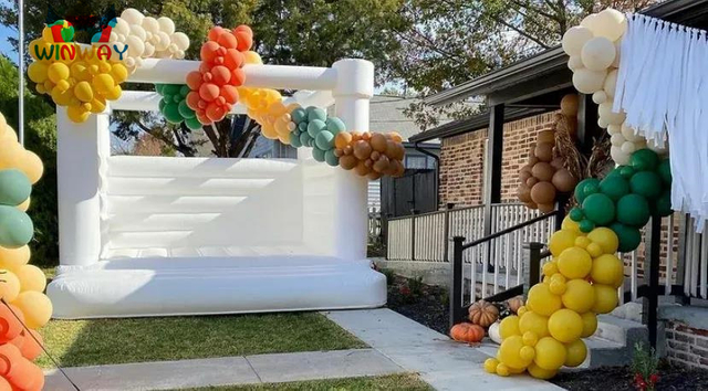 Colorful Bounce House for Newlywed