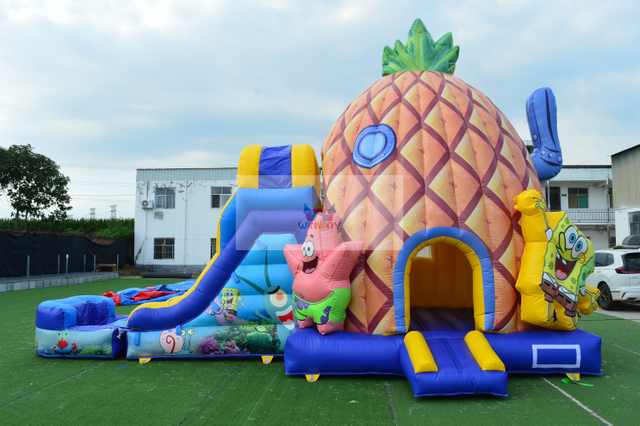 26ft Spongebob Theme Bouncy House Jumping Castle Water Slide