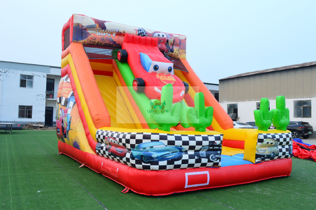 Inflatable Cars Theme Lightning Inflatable Slide Dry 