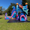 Inflatable Slide with Mermaid Bouncer Combo