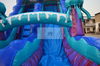 Blue Jellyfish Inflatable Water Slide Single Lane