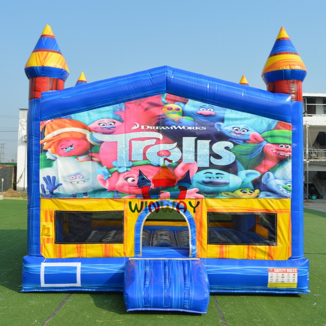 Inflatable bouncer house with different banner