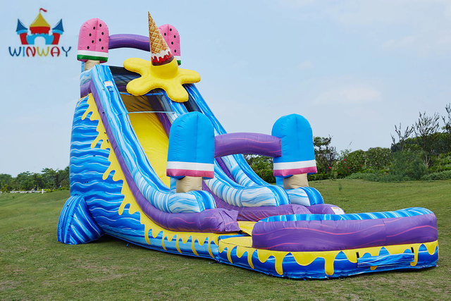Giant Inflatable Water Slide with Pool