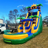 Inflatable water slide with pool 