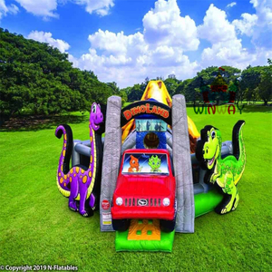 Inflatable Slide with dinosaur Bouncer Combo