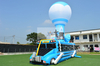 Giant Inflatable Bus Obstacle Course with Blower