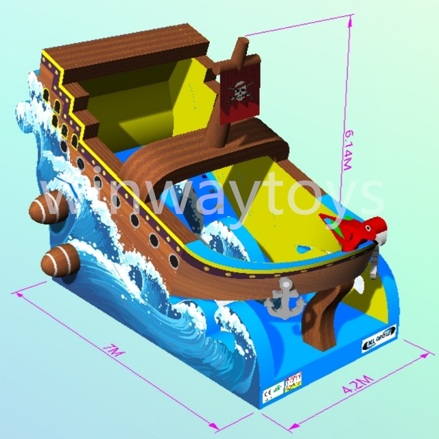 Inflatable Pirate Ship Water Slide
