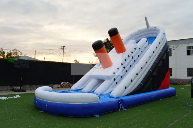 21ft Tall Giant Inflatable Titanic Dry Slide 