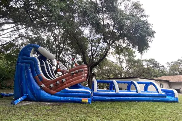 Inflatable Pirate Ship Wtare Slide