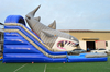 21ft Tall Giant Inflatable Shark Slide Water Slide Dry/wet 