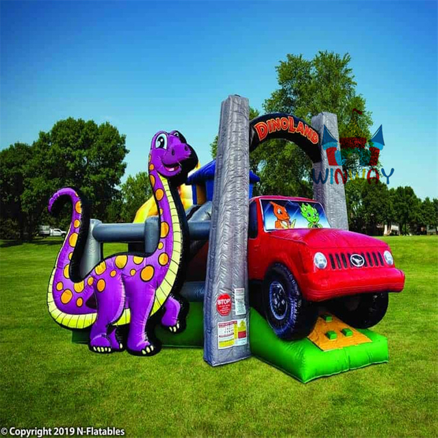 Inflatable Slide with dinosaur Bouncer Combo