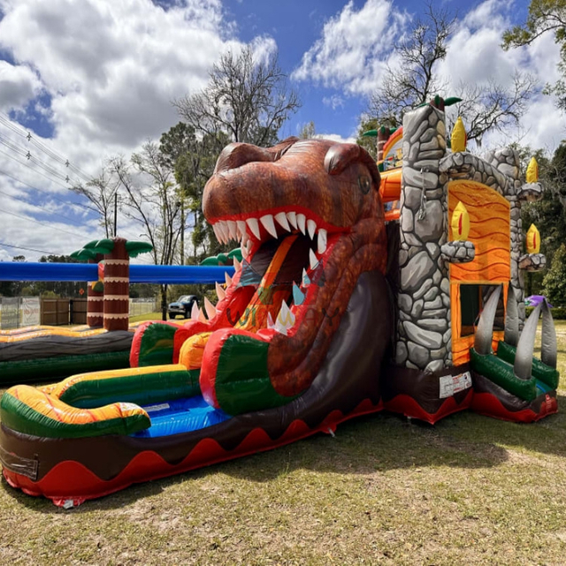 Inflatable Dinosaur Bouncer Slide