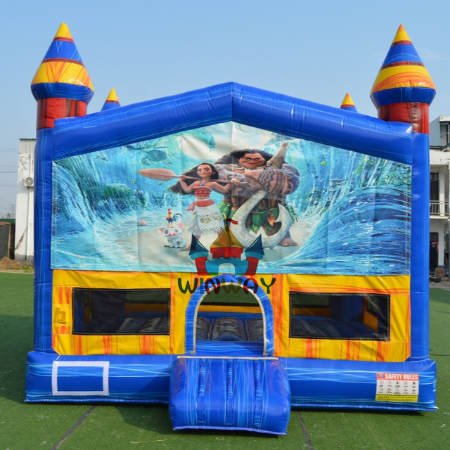 Inflatable bouncer house with different banner