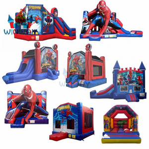 Spiderman Jumping Castle with Slide Combo