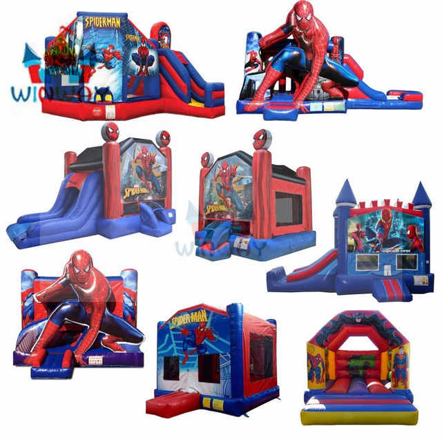 Spiderman Jumping Castle with Slide Combo