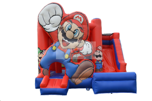 13ft Mario Bounce House with Dry Slide