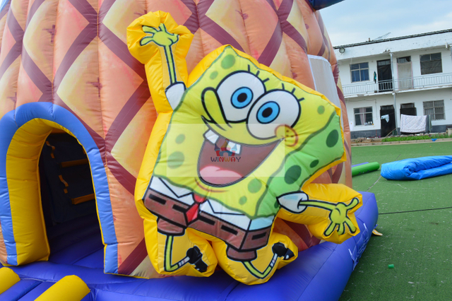 26ft Spongebob Theme Bouncy House Jumping Castle Water Slide