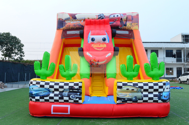 Inflatable Cars Theme Lightning Inflatable Slide Dry 