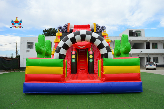 Cars Theme Inflatable Slide Dry Slides