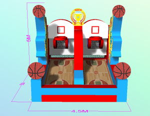 Inflatable 2-in-1 Basketball Game