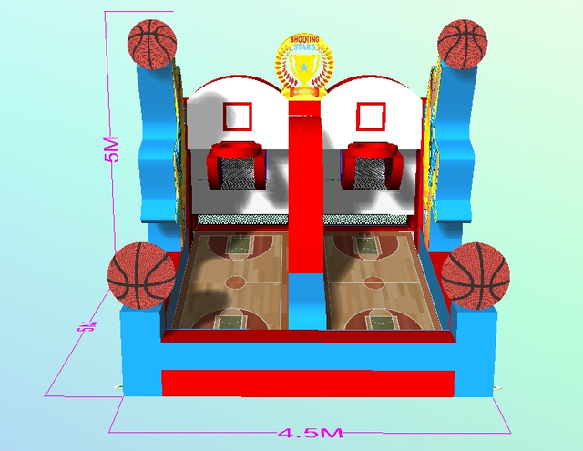 Inflatable 2-in-1 Basketball Game