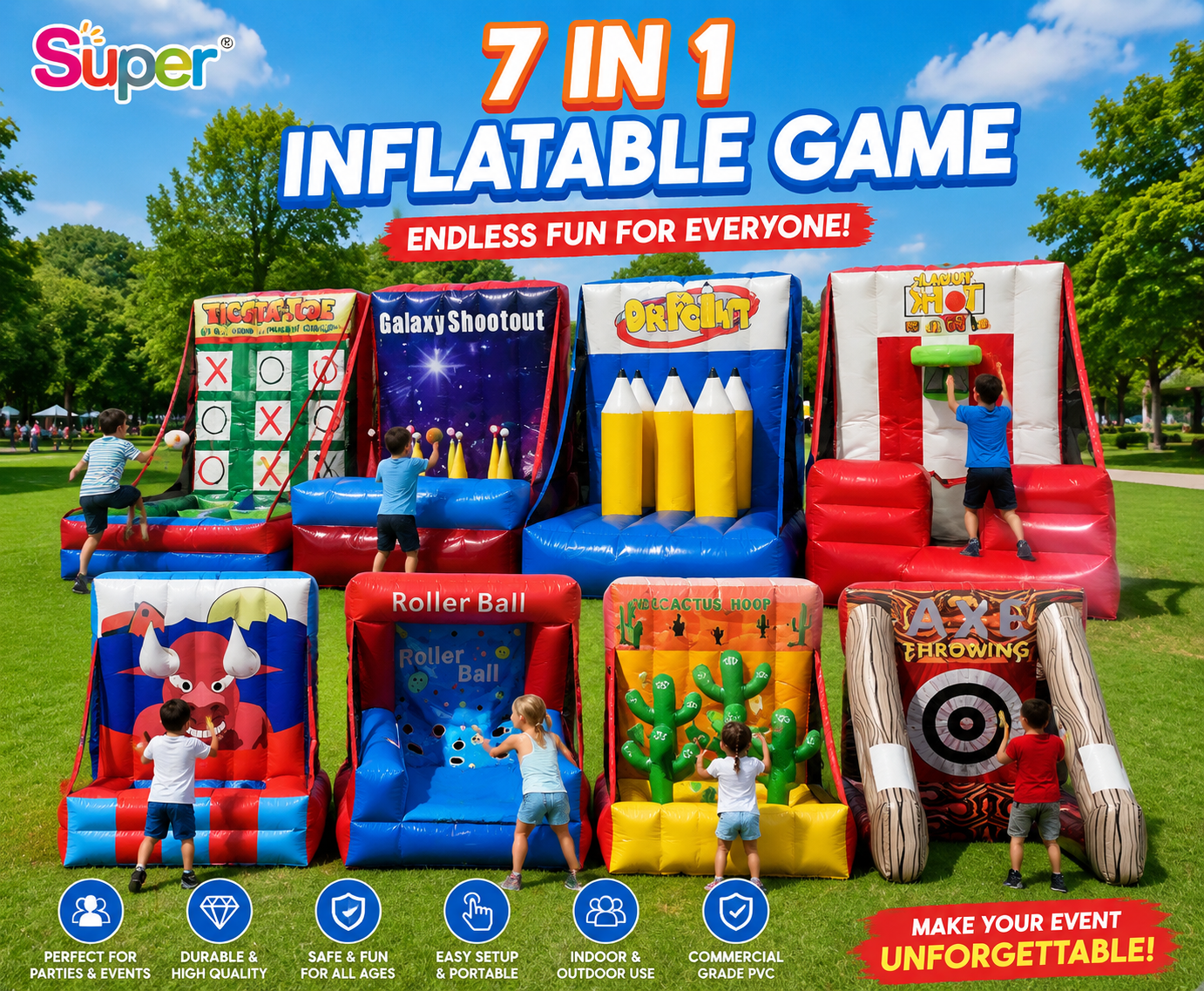  4-in-1 Inflatable Game 