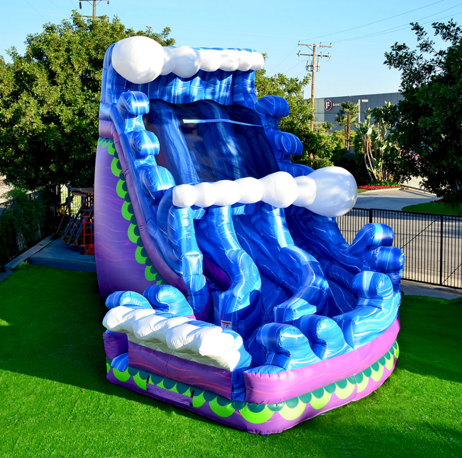 Giant Ocean Wave Inflatable Water Slide – Ultimate Summer Backyard Attraction Captivating Wave-Themed Design That Stands Out